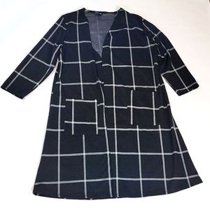 Olivia Blu Windowpane Check Duster